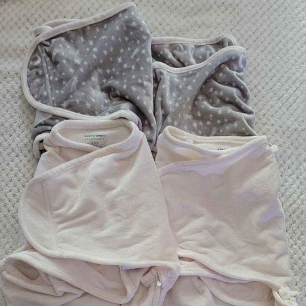 Aden + Anais velboa wrap swaddles - Set of 4 *great for twins*